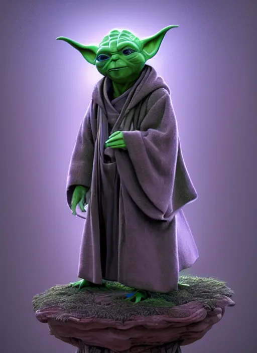 Prompt: a Yoda singing, flowing hair in the style of pixar animation, full body shot, viewed from bellow, award winning, hyper detailed, studio lighting, artstation, octane renderer, unreal engine