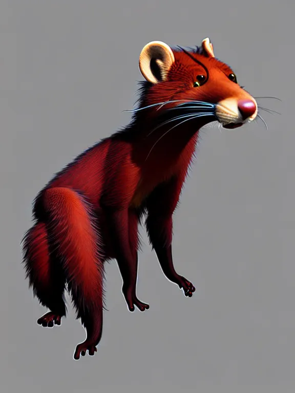 Image similar to furry - male - red - black - weasel - detective - fursona, ray tracing, photorealistic, trending on weasyl