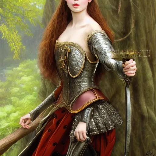 Image similar to A masterpiece ultrarealistic ultradetailed portrait of a Incredibly beautiful princess with Royal Tevton Knight Full Iron Helmet. baroque renaissance girl in the forest. medium shot, intricate, elegant, highly detailed. trending on artstation, digital art, by Stanley Artgerm Lau, WLOP, Rossdraws, James Jean, Andrei Riabovitchev, Marc Simonetti, Yoshitaka Amano. background by James Jean and Gustav Klimt, light by Julie Bell, 4k, porcelain skin.