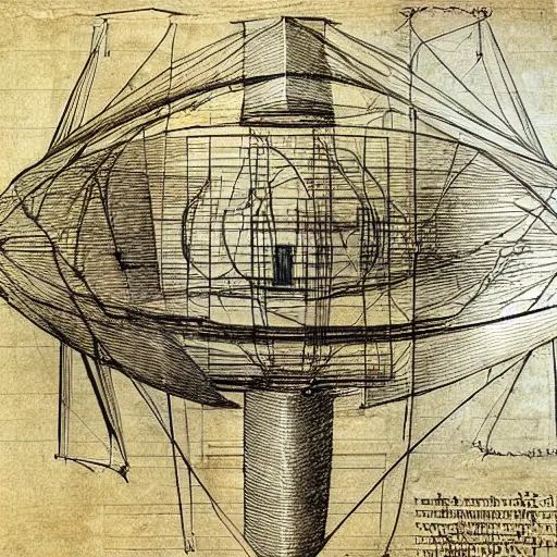 Image similar to various sketches of the next generation space telescope in the style of leonardo da vinci, ultra detailed, scribbles, technical drawing, engineering blueprints