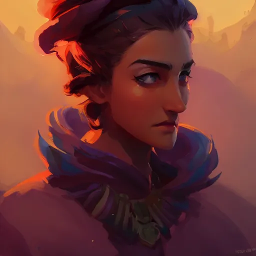 Image similar to profile portrait, maya ali mage, gloomhaven, dynamic lighting, gaudy colors, octane render aesthetic, matte painting concept art, official fanart behance hd artstation by jesper ejsing, by rhads and makoto shinkai and lois van baarle and ilya kuvshinov and rossdraws