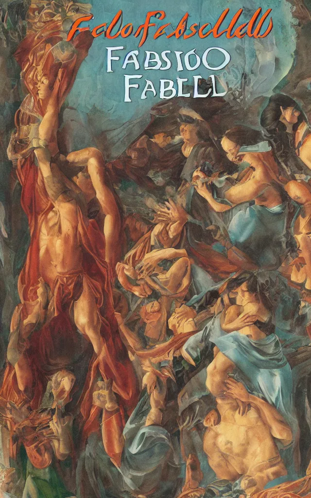 Image similar to fresco fabled ( 1 9 9 0 ) | book cover artwork