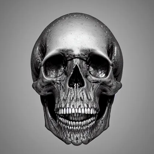 Image similar to portrait_of_a_melting_skull._intricate_abstract._intricate_artwork._by_Tooth_Wu_wlop_beeple_dan_mumford._octane_render_trending_on_artstat, cgsociety, 8k, ultrafine detail, glossy, 3d render