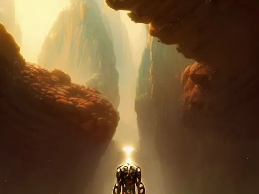 Image similar to omni man from invincible, epic scene, colors, full body, 8 k, illustration, atmosphere, unreal engine, video game, highly detailed, symmetrical, concept art, peter mohrbacher, craig mullins, digital painting, deviantart, cinematic lighting, 4 k