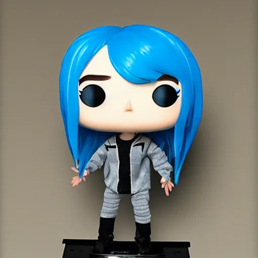 Image similar to billie eilish as a pop figure