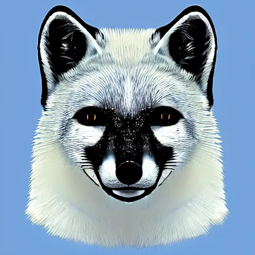 Image similar to portrait of a polar fox, Digital Art