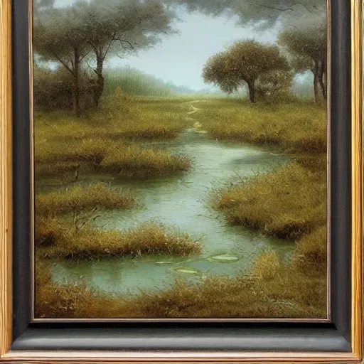 Image similar to creamy swamp landscape