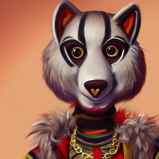 Image similar to fursuit fashion, gucci catwalk, oil painting, digital art, ultradetailed, artstation