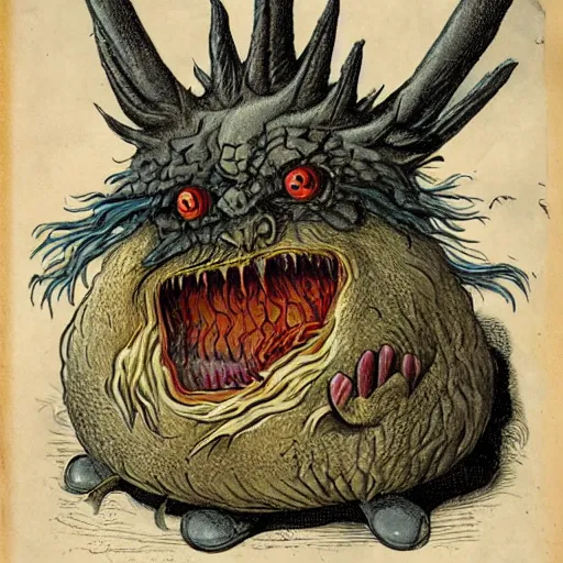 Image similar to bizarre bestiary of repressed unconscious emotional monsters and creatures