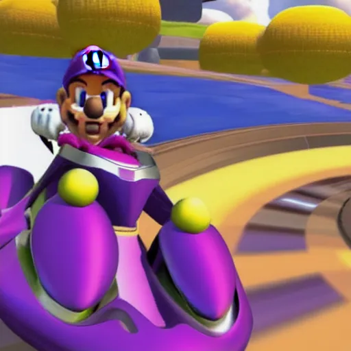 Image similar to thanos in mario kart