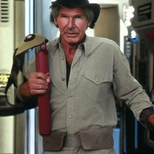 Prompt: Harrison ford as Super Mario, photography