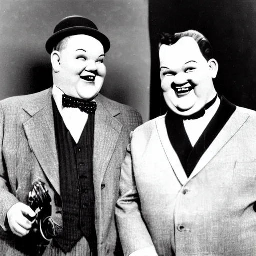 Prompt: laurel and hardy in 2022