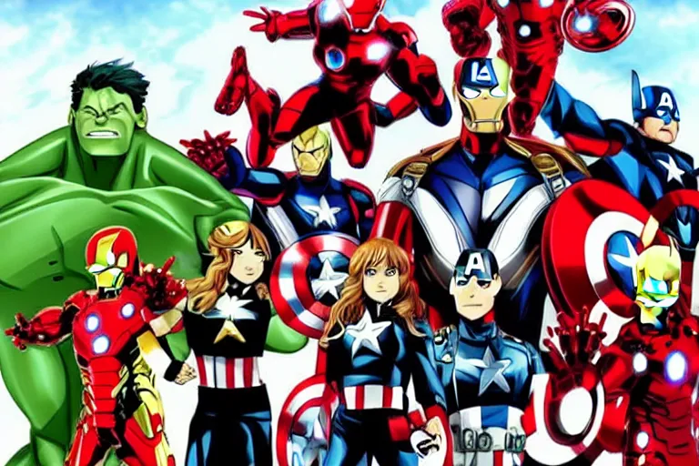 Prompt: Avengers anime series