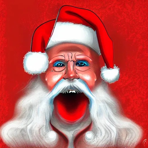 Image similar to satan claus, digital art