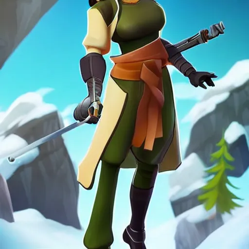 Image similar to toph beifong in fortnite, character render, full body shot, highly detailed, in game render