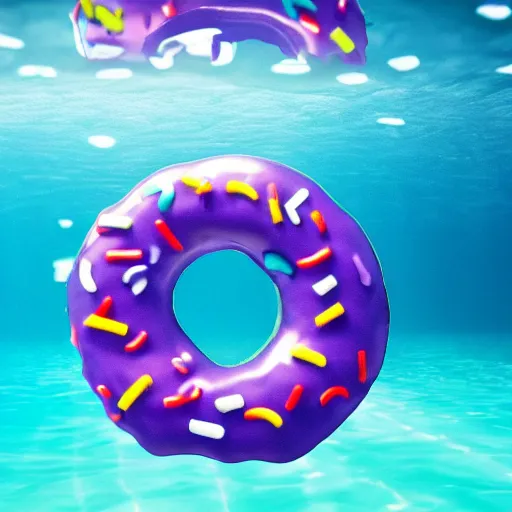 Image similar to donut under water sea , sunk deep water view , under water pictures