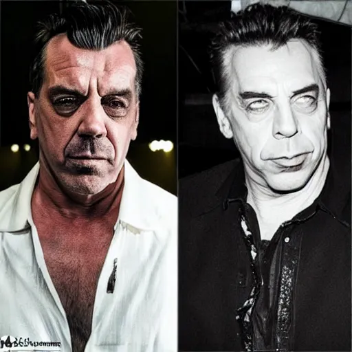 Image similar to till lindemann looks like spider man