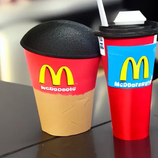 Image similar to g 2 caps working at mcdonalds