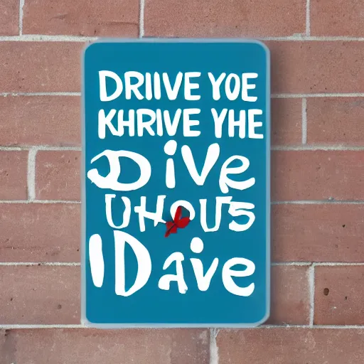 Image similar to drive like your kids sign