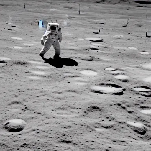 Image similar to astronaut doge on the surface of the moon watching an earthrise