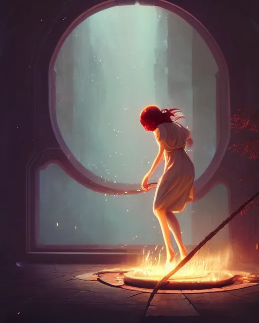 Image similar to highly detailed vfx portrait a mage casting a water spell, stephen bliss, unreal engine, greg rutkowski, loish, rhads, beeple, makoto shinkai and lois van baarle, ilya kuvshinov, rossdraws, tom bagshaw, alphonse mucha, global illumination, detailed and intricate environment