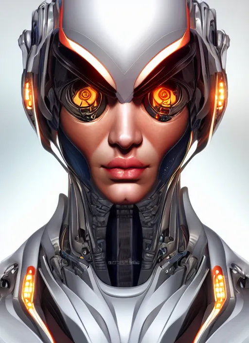 Prompt: portrait of a cyborg (phoenix +50) by Artgerm, biomechanical, hyper detailled, trending on artstation