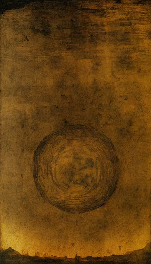 Image similar to the end of the world, by leonardo da vinci