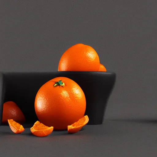 Prompt: demons eat tangerines, octane render