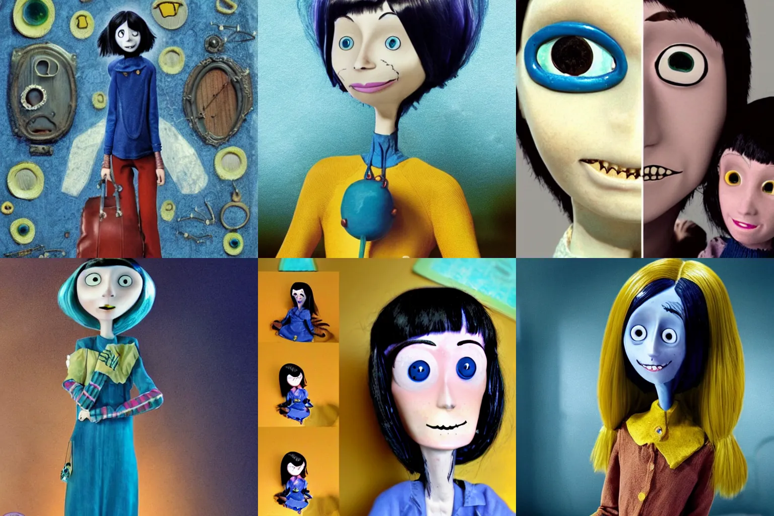 Prompt: Coraline from the movie Coraline (2009) if she were a real girl