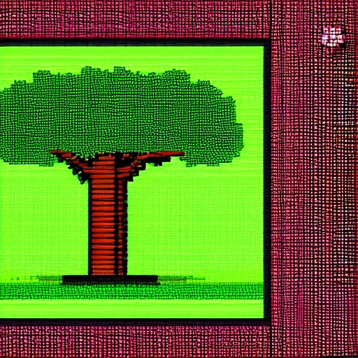 Image similar to a green tree, pixel art, 8 bit