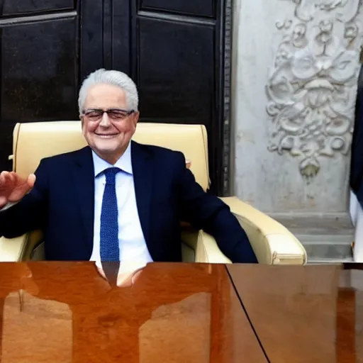 Prompt: fraws parliamo di videogiochi meeting president sergio mattarella and becoming the next italia prime minister