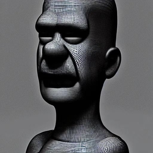 Image similar to a 3d model of what homer simpson would look like as a real person, 4k, high detail, high-resolution photograph, professional photography, ultra-detail