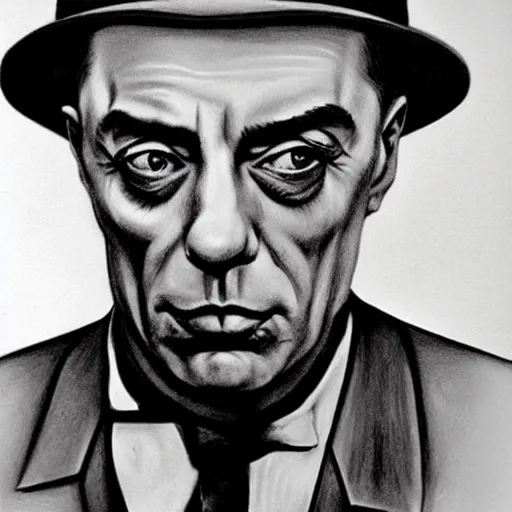 Image similar to buster keaton drawn by mort drecker