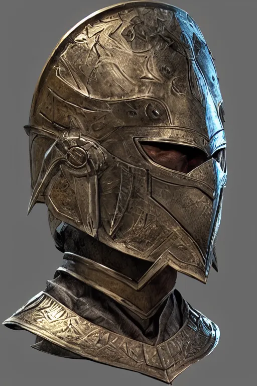 Image similar to king legends knight warrior helmet skyrim mask elder scrolls v nordic armor bethesda adam adamowicz illustration character design concept hardmesh zbrush central