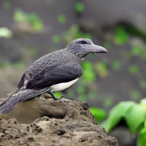 Prompt: a bird on galapagos island that is a brand new species