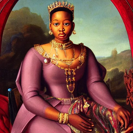 Image similar to portrait of young queen Abakah