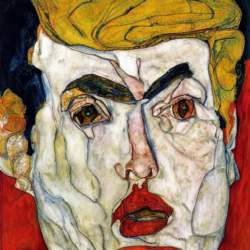 Image similar to trump by egon schiele