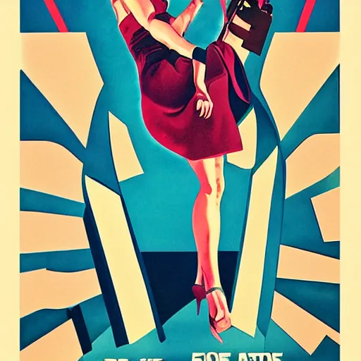 Image similar to a new attack of the 5 0 ft woman movie poster print, pin up, collage, canvas art print, minimalist art