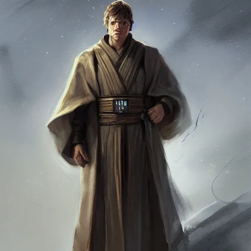 Prompt: portrait of a man by greg rutkowski, dan skywalker from star wars expanded universe, wearing jedi robes, he is about 2 0 years old, highly detailed portrait, digital painting, artstation, concept art, smooth, sharp foccus ilustration, artstation hq