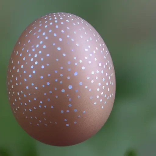 Prompt: hatching of a transparent golden egg