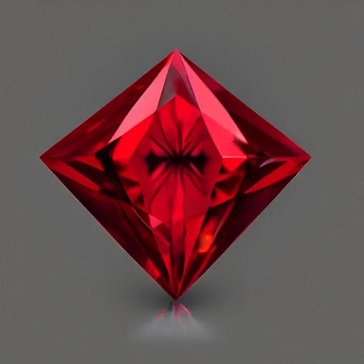 Prompt: Red magic diamond.