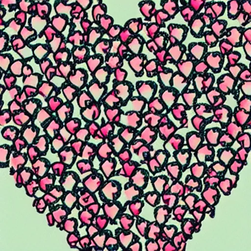 Image similar to “a neural network of hearts”