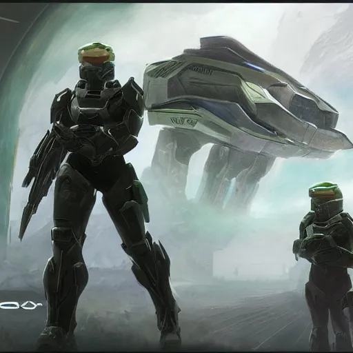 Prompt: concept art halo 7