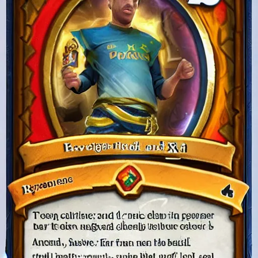 Image similar to xavi hernandez on hearthstone card