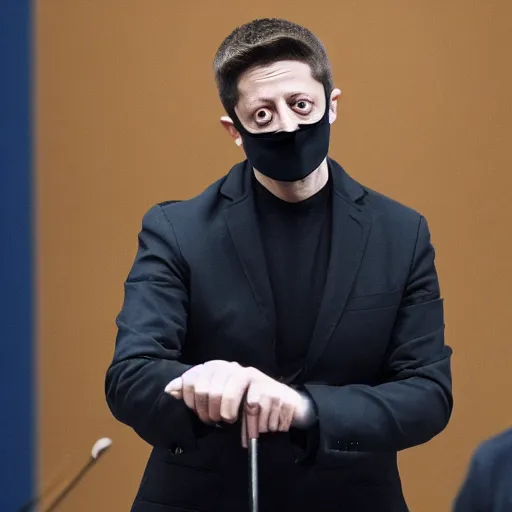 Image similar to photo of zelensky as a grim reaper