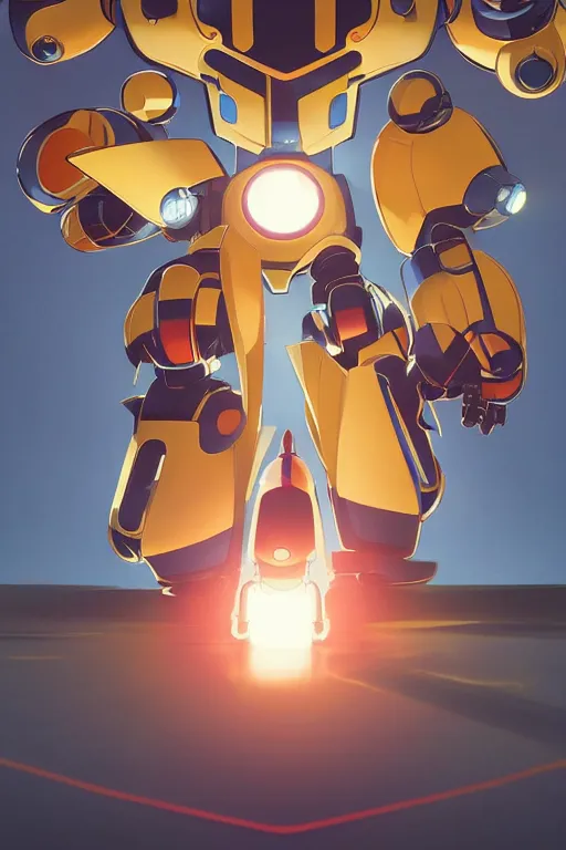 Image similar to metabots medabots medarotto medarot robot minimalist comics, behance hd by jesper ejsing, by rhads, makoto shinkai and lois van baarle, ilya kuvshinov, rossdraws global illumination ray tracing hdr radiating a glowing aura