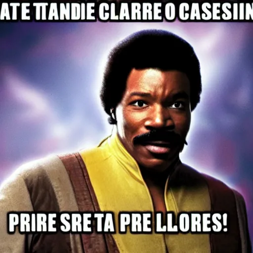 Image similar to trade offer meme but it's lando calrissian