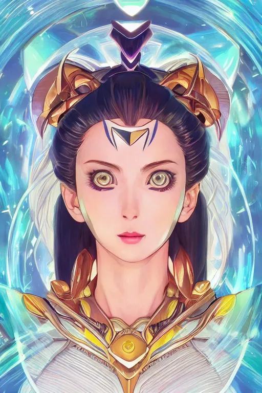 Image similar to symmetry!! portrait of sailor moon! alien in the style of horizon zero dawn, machine face, intricate, elegant, highly detailed, digital painting, artstation, concept art, smooth, sharp focus, illustration, art by artgerm and greg rutkowski and alphonse mucha, 8 k