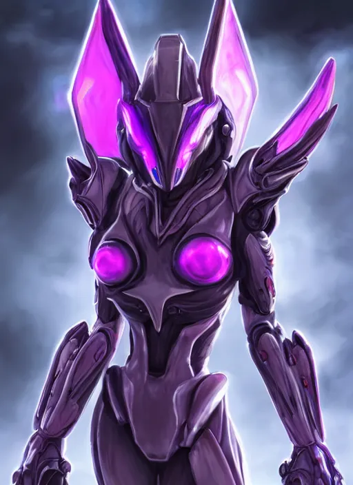 Image similar to cinematic goddess close shot, galactic sized proportional stunning beautiful hot female warframe, sleek mecha female dragon head, metal ears, led purple eyes, smooth fuschia skin, smooth silver armor, floating in space, holding a galaxy, epic proportions, epic size, epic scale, furry art, dragon art, giantess art, warframe fanart, furaffinity, octane