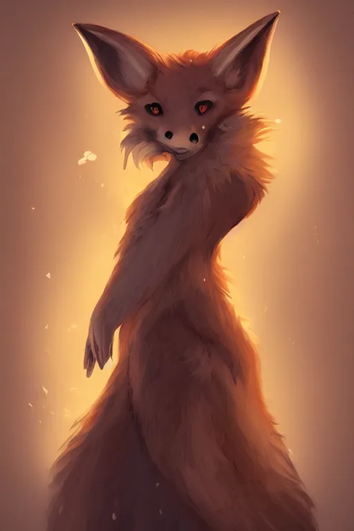 Image similar to an anthropomorphic medieval fox with a fluffy tail, backlighting, trending on artstation, digital art, furry art, trending on furaffinity, fantasy art, by kawacy